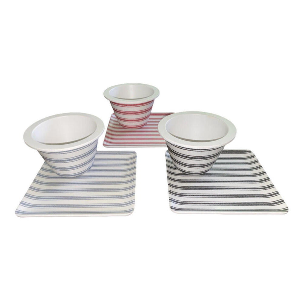 Hearth And Hand Square Appetizer Plates And Small Bowls Melamine Stripes
